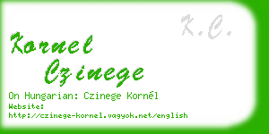 kornel czinege business card